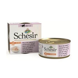 کنسرو گربه شسیر تهیه شده از مرغ و میگو در سس