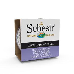 کنسرو گربه شسیر تهیه شده از ماهی تن با ماهی هامور در عصاره