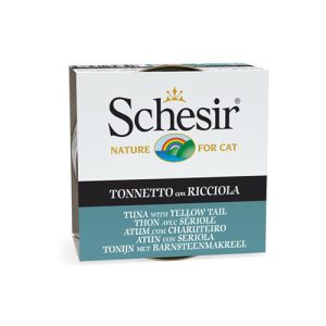 کنسرو گربه شسیر تهیه شده از ماهی تن با Yellow tail در عصاره