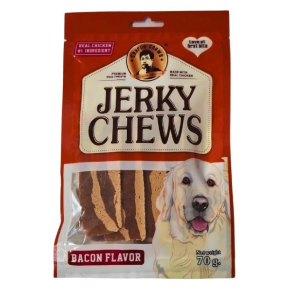 تشویقی سگ JERKY بیکن چارلی پت شاپ گاندو70گرم