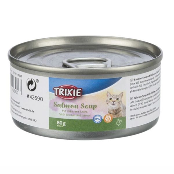 کنسرو گربه تریکسی آلمانی مرغ و سالمون 80 گرم پت شاپ گاندو