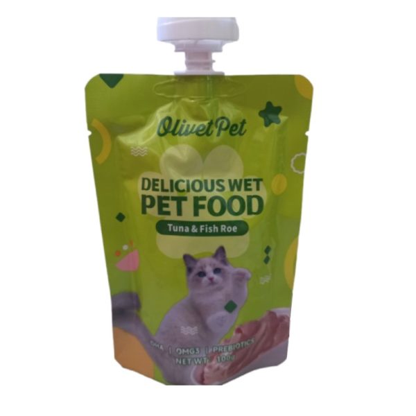 پودینگ گربه اولیوت پت OLIVET PET با طعم ماهی تن و قلیه ماهی 100 گرم پت شاپ گاندو