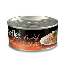 کنسرو گربه رفلکس پلاس با طعم ماهی تن مرغ و هویج وزن 70 گرم